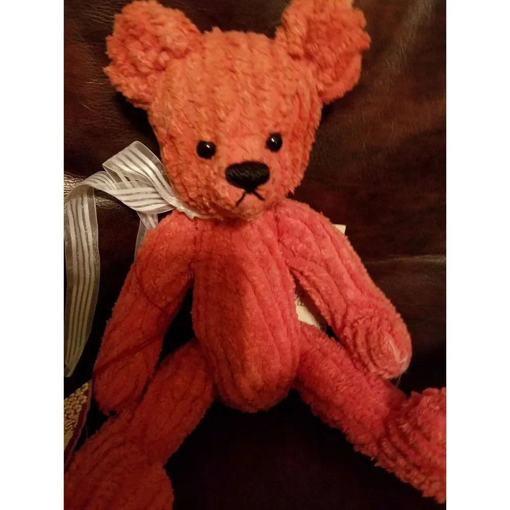 ~AD Bears Bear Red Chenille 12" -The Original Hand MadeTeddy Bear Filled Jointed - Picture 4 of 6